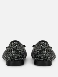 Ballerines Effet Bouclé à Bout Contrasté
