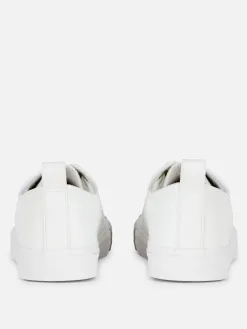 Baskets Basses En Simili Cuir