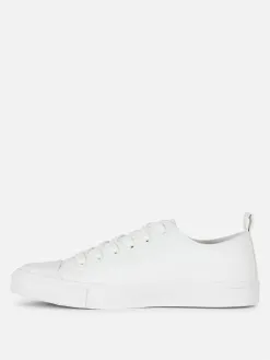 Baskets Basses En Simili Cuir