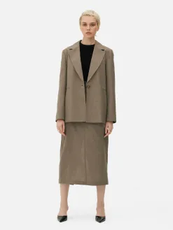 Blazer Oversize à Boutonnage Simple à Coordonner