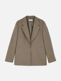 Blazer Oversize à Boutonnage Simple à Coordonner