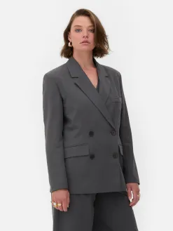 Blazer Oversize à Boutonnage Croisé Rita Ora