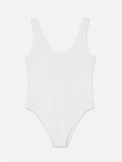 Body Côtelé Sans Coutures à Décolleté