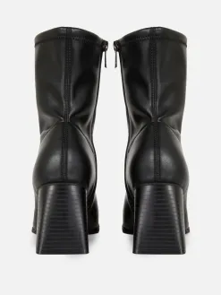 Bottines Stretch à Bout Carré