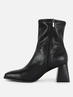 Bottines Stretch à Bout Carré