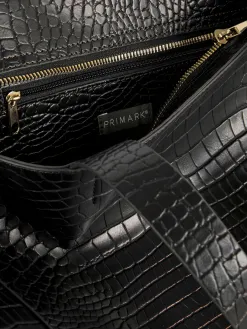 Cabas Extra Large En Imitation Croco