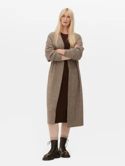 Cardigan Long Côtelé