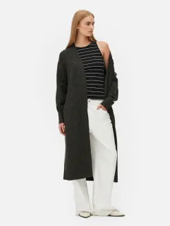 Cardigan Long Côtelé