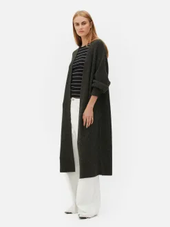 Cardigan Long Côtelé