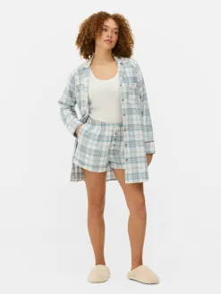 Chemise De Nuit Longue En Flanelle à Carreaux