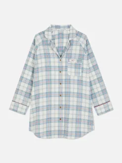 Chemise De Nuit Longue En Flanelle à Carreaux
