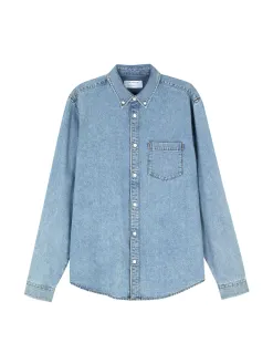 Chemise En Sergé De Coton à Manches Longues