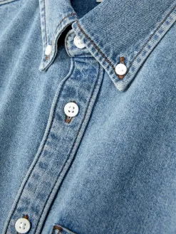 Chemise En Sergé De Coton à Manches Longues
