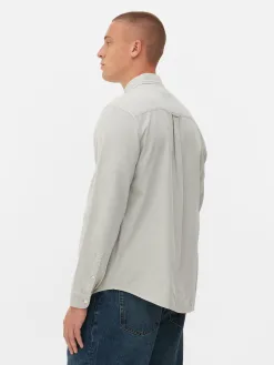 Chemise En Sergé De Coton à Manches Longues