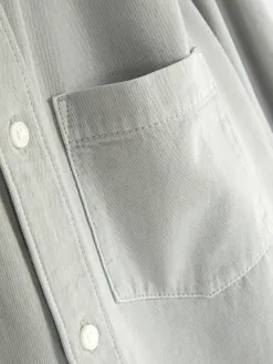 Chemise En Sergé De Coton à Manches Longues