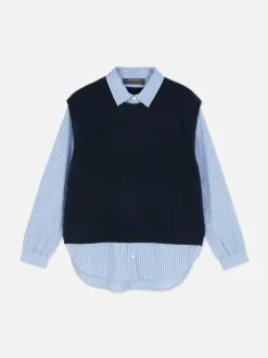 Débardeur Chemise 2-en-1 Superposé