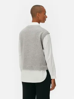 Débardeur Chemise 2-en-1 Superposé