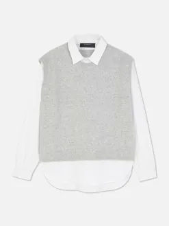 Débardeur Chemise 2-en-1 Superposé