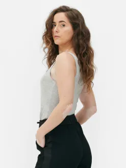 Débardeur Décolleté En Tissu Stretch