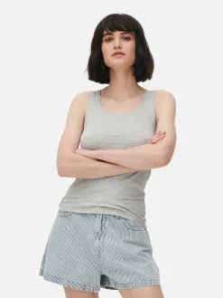 Débardeur Décolleté En Tissu Stretch