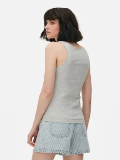 Débardeur Décolleté En Tissu Stretch