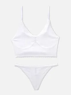 Ensemble De Lingerie En Pointelle Non Rembourré