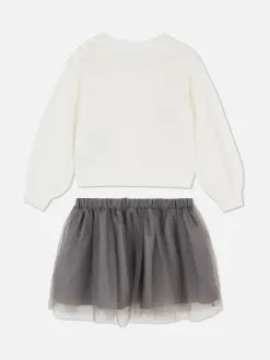 Ensemble Gilet Tricoté Et Tutu