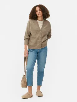 Gilet Boyfriend En Maille à Col En V
