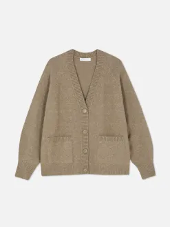 Gilet Boyfriend En Maille à Col En V