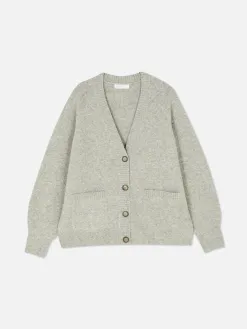 Gilet Boyfriend En Maille à Col En V