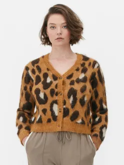 Gilet Court à Motif Léopard