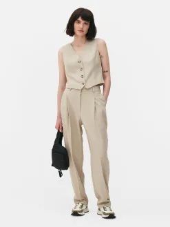 Gilet De Costume Ajusté Boutonné
