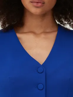 Gilet De Costume Court à Boutonnage Simple