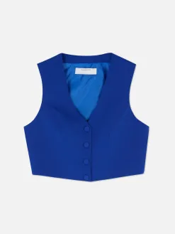 Gilet De Costume Court à Boutonnage Simple