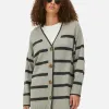 Gilet Long à Rayures
