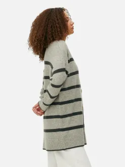 Gilet Long à Rayures