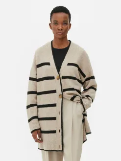 Gilet Long à Rayures
