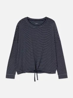 Haut De Pyjama Rayé à Manches Longues