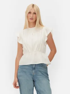 Haut Sans Manches En Broderie Anglaise