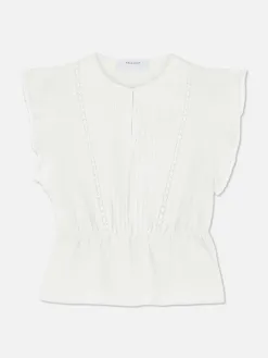 Haut Sans Manches En Broderie Anglaise