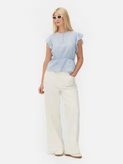 Haut Sans Manches En Broderie Anglaise