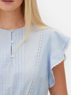 Haut Sans Manches En Broderie Anglaise