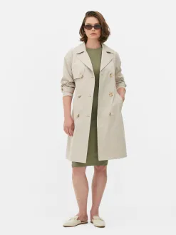 Imperméable à Double Boutonnage Et Ceinture