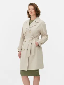 Imperméable à Double Boutonnage Et Ceinture