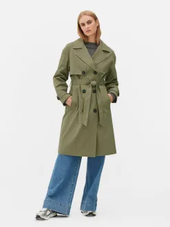 Imperméable à Double Boutonnage Et Ceinture