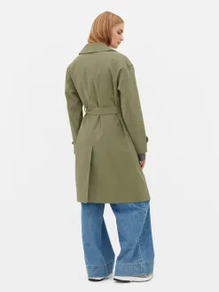 Imperméable à Double Boutonnage Et Ceinture