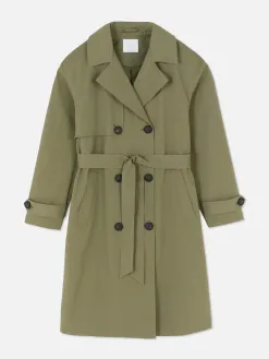 Imperméable à Double Boutonnage Et Ceinture