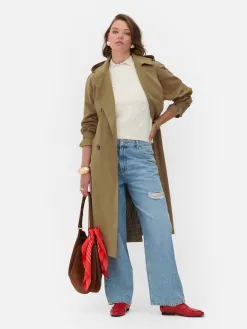 Imperméable Croisé à Capuche Rita Ora