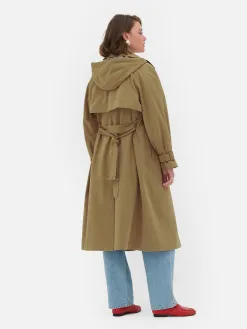 Imperméable Croisé à Capuche Rita Ora