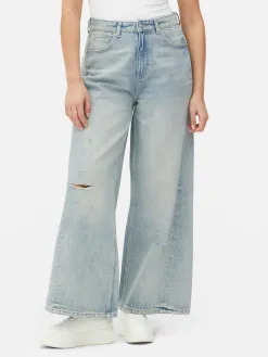 Jean Skater Effet Légèrement Vieilli